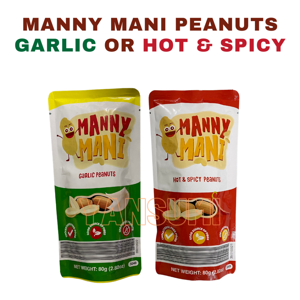 MANNY MANI Peanuts (80g pack) 100 Cholesterol Free High Fiber