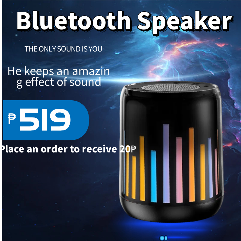 Bluetooth speaker LED transparent light Bluetooth mini portable ...