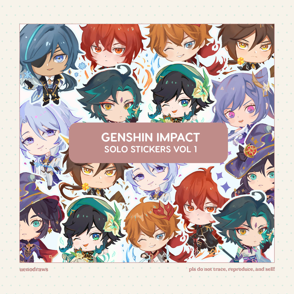 Genshin Impact Waterproof Vinyl Matte Sticker Vol. 1 | Shopee Philippines