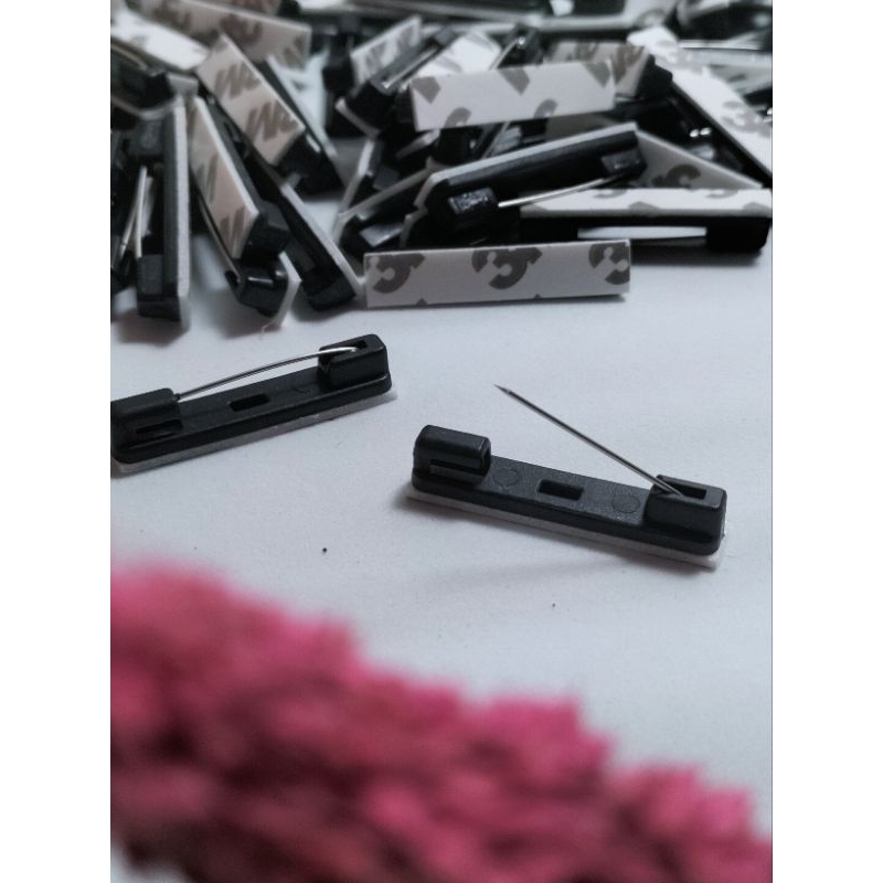 Black Bar Pin/ Safety Pin with Adhesive | Shopee Philippines