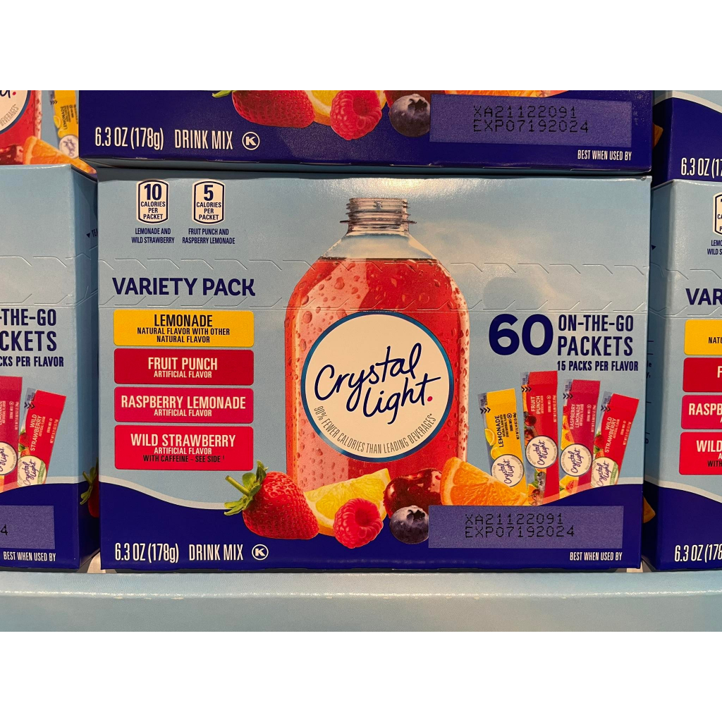 Crystal Light Sugar Free Drink Mix juice powder variety pack 60