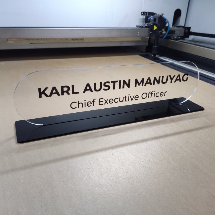 Acrylic Desk Name Plate 3mm Shopee Philippines