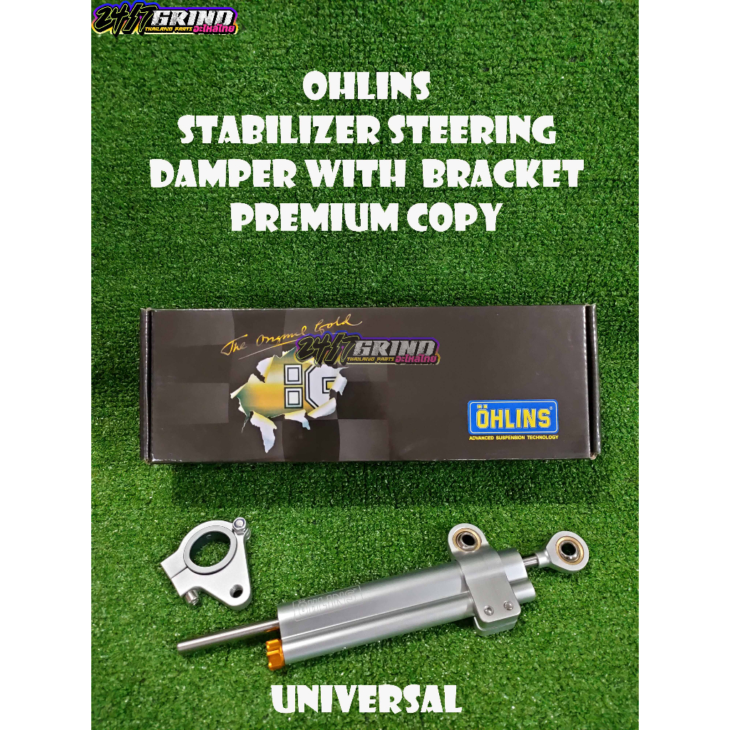 OHLINS STABILIZER STEERING DAMPER WITH BRACKET HEAVY DUTY THAILAND MADE