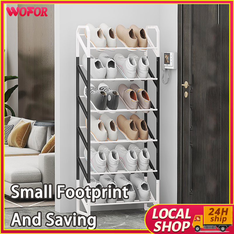 Shoe Rack Multifunctional Two-Color Simple Shoe Rack Without Punching ...