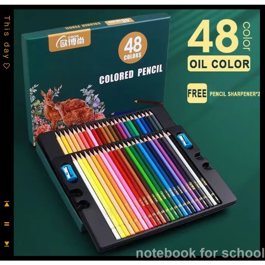 48/72/120/150/200 Colors OBOS Professional Color Lead Oil Color Set Colored Pencils Art Supplies