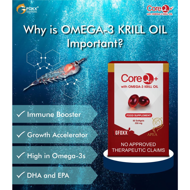 Gfoxx Core Q10+ with omega3 Krill Oil Shopee Philippines