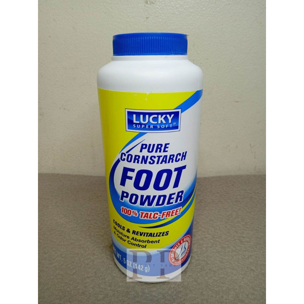 Lucky Super Soft Pure Cornstarch Foot Powder 100 TalcFree (142g) Made