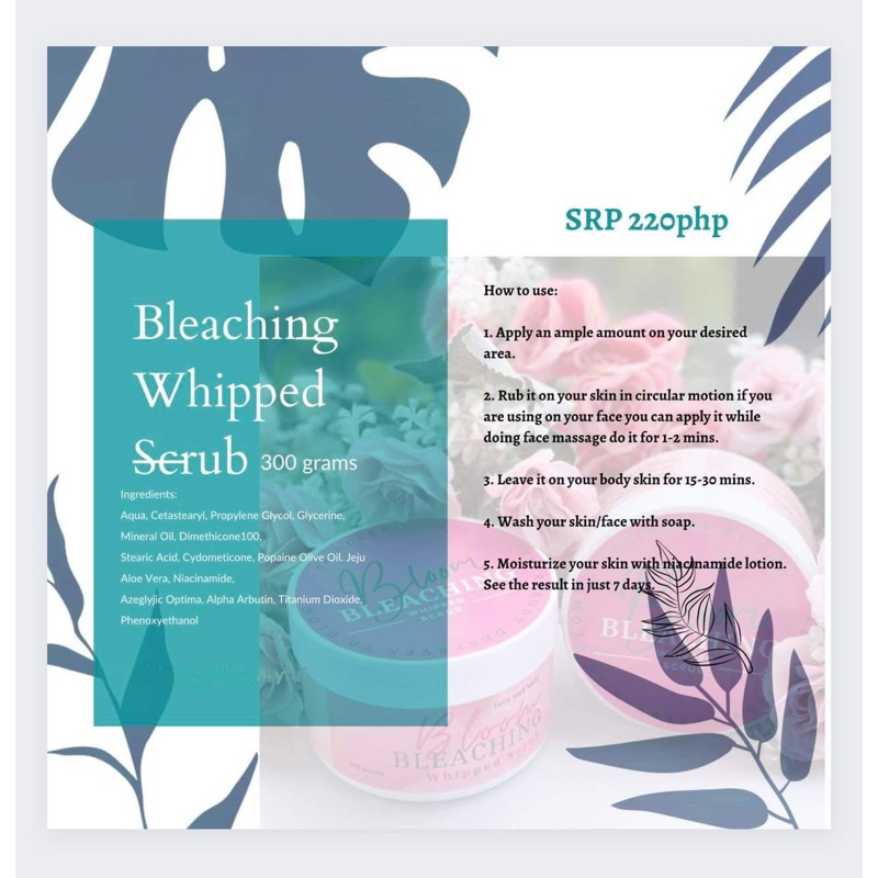 BLOOM Bleaching Whipped Scrub | Shopee Philippines