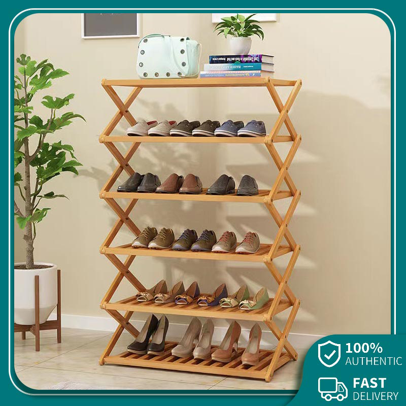 Bamboo Shoe Rack Organizer Wooden Storage Rack Shelves Stand Shelf ...