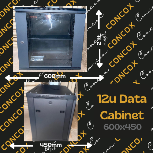 12U data 600mm 450mm (For SelfAssembly) Wall mountable with 1