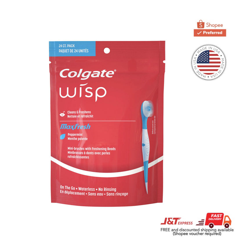 Colgate Wisp Max Fresh Disposable Toothbrush 24 count Shopee