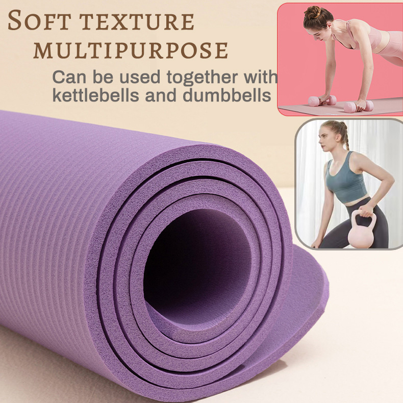 15MM Yoga Mat Exercise Pad Thick Non-Slip Mat Fitness Mat Thicken ...