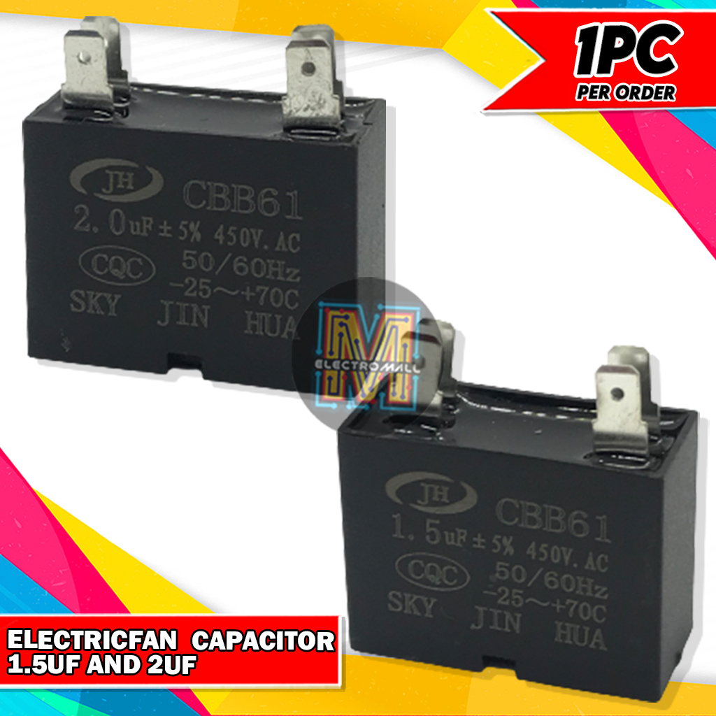 Capacitor Electric fan (1.5uf / 2uf) Shopee Philippines