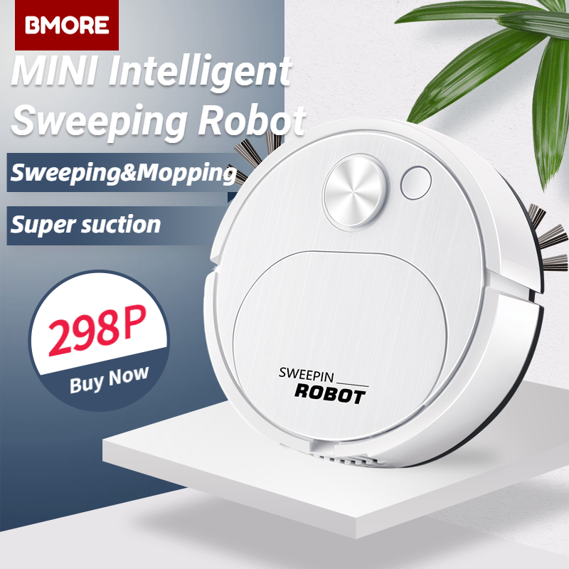 BMORE MINI Wet and Dry Sweeping Robot Vacuum Cleaner USB Rechargeable