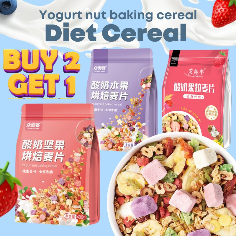 Diet cereal keto low carb mixed fruit oatmeal cereals breakfast food