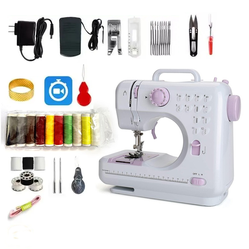 MDS Portable sewing machine mini electric household 12 needle sewing ...