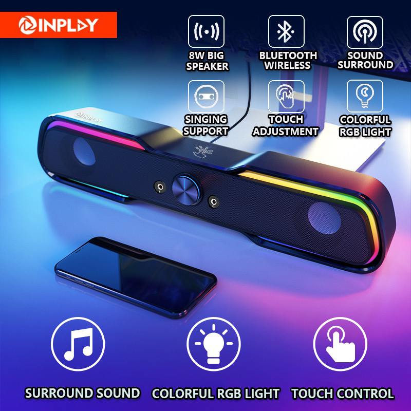 INPLAY BS-100 Sound Bar Speaker With Bluetooth For Laptop Pc | Shopee ...