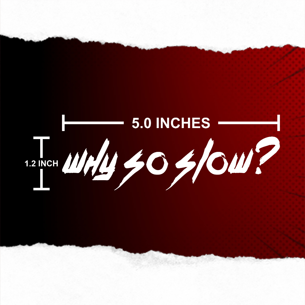 WHY SO SLOW decal cutout sticker for car/motorcycle and helmet | Shopee ...
