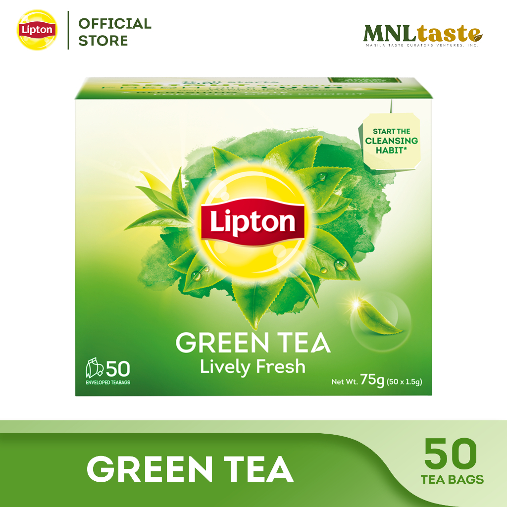 Lipton Fresh Green Tea 50 Enveloped Tea Bags Shopee Philippines
