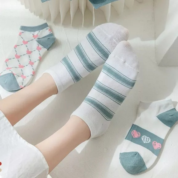 #74 korean fashion sock for adults 5 pairs | Shopee Philippines