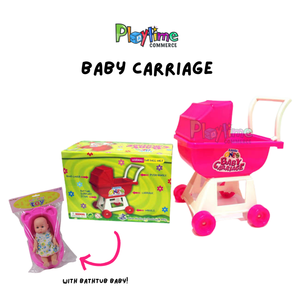 Baby Carriage Toy Crib Stroller with Doll Baby Dolls Accessory Shopee Philippines