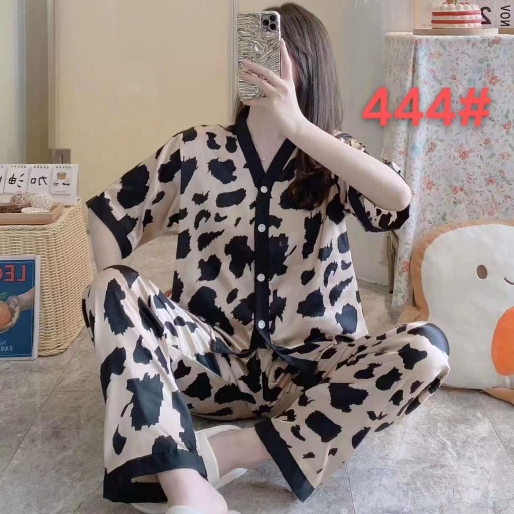 WOMEN TERNO PAJAMA SILK V NECK FOR WOMEN Shopee Philippines