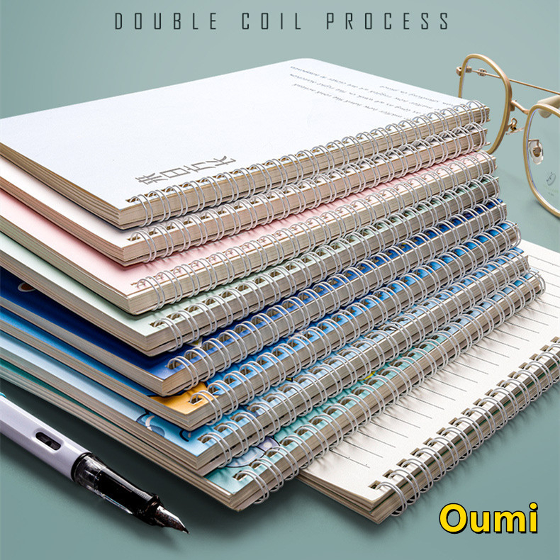 Oumi Line Notebook A5/B5 1Pcs Muji Ring Cartoon Notepads Binder Coil