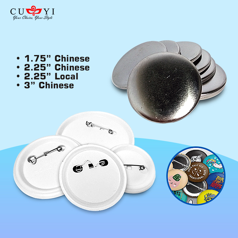 CUYI Button Pin 1.75 inches, 2.25 inches, 3 inches Local & China Button ...