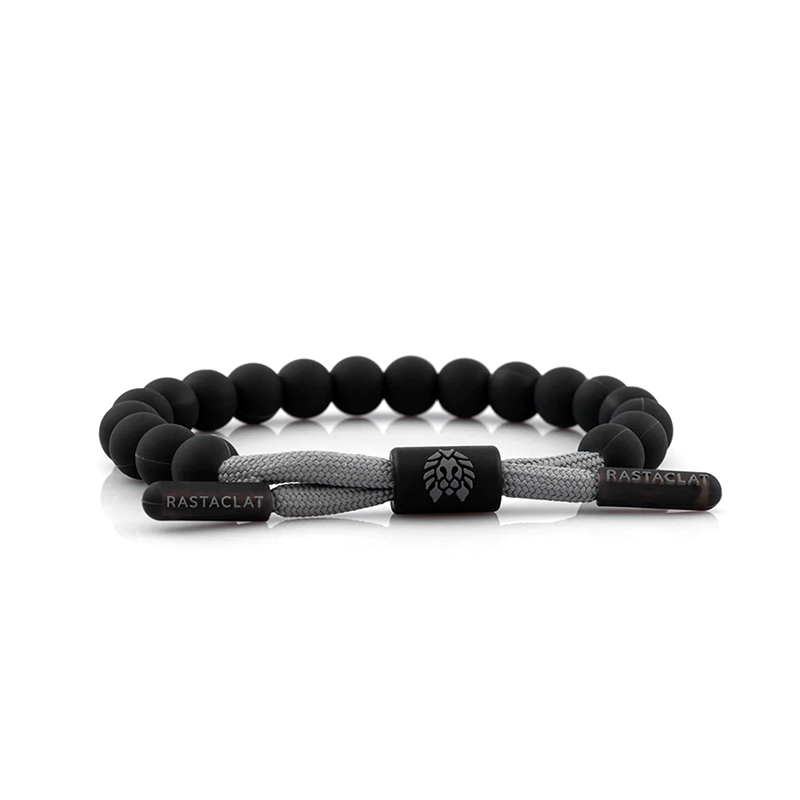 RASTACLAT Braided Bracelet Karma Rubberized Black (M/L) Shopee