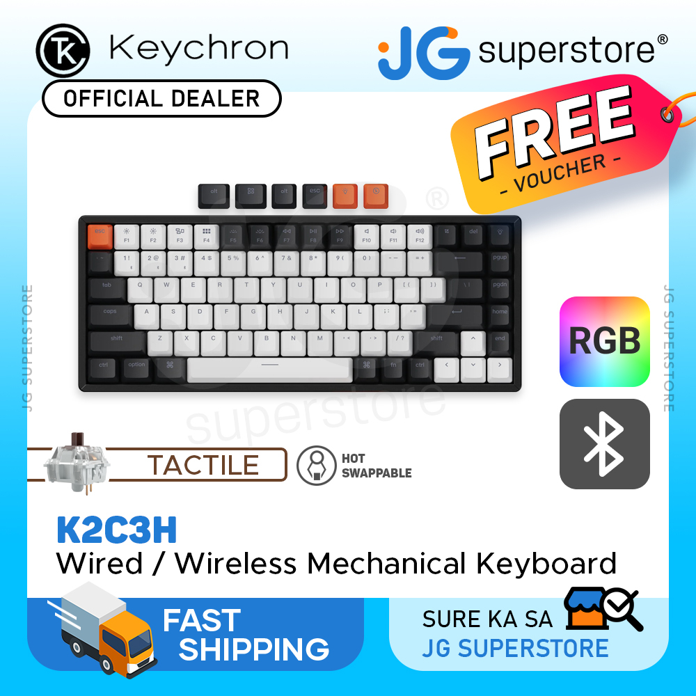 Keychron K2 84 Keys RGB BT Wireless/Wired TKL Mechanical Keyboard w ...
