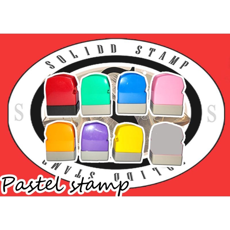 SELF INKING PERSONALIZED STAMP SMALL PASTEL COD FREE LAYOUT | Shopee ...