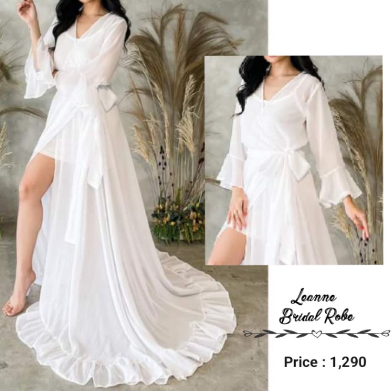 Leanne Bridal Robe for Wedding | Shopee Philippines