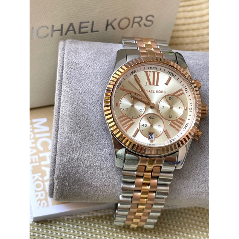 Michael kors lexington on sale tricolor chronograph mk5735