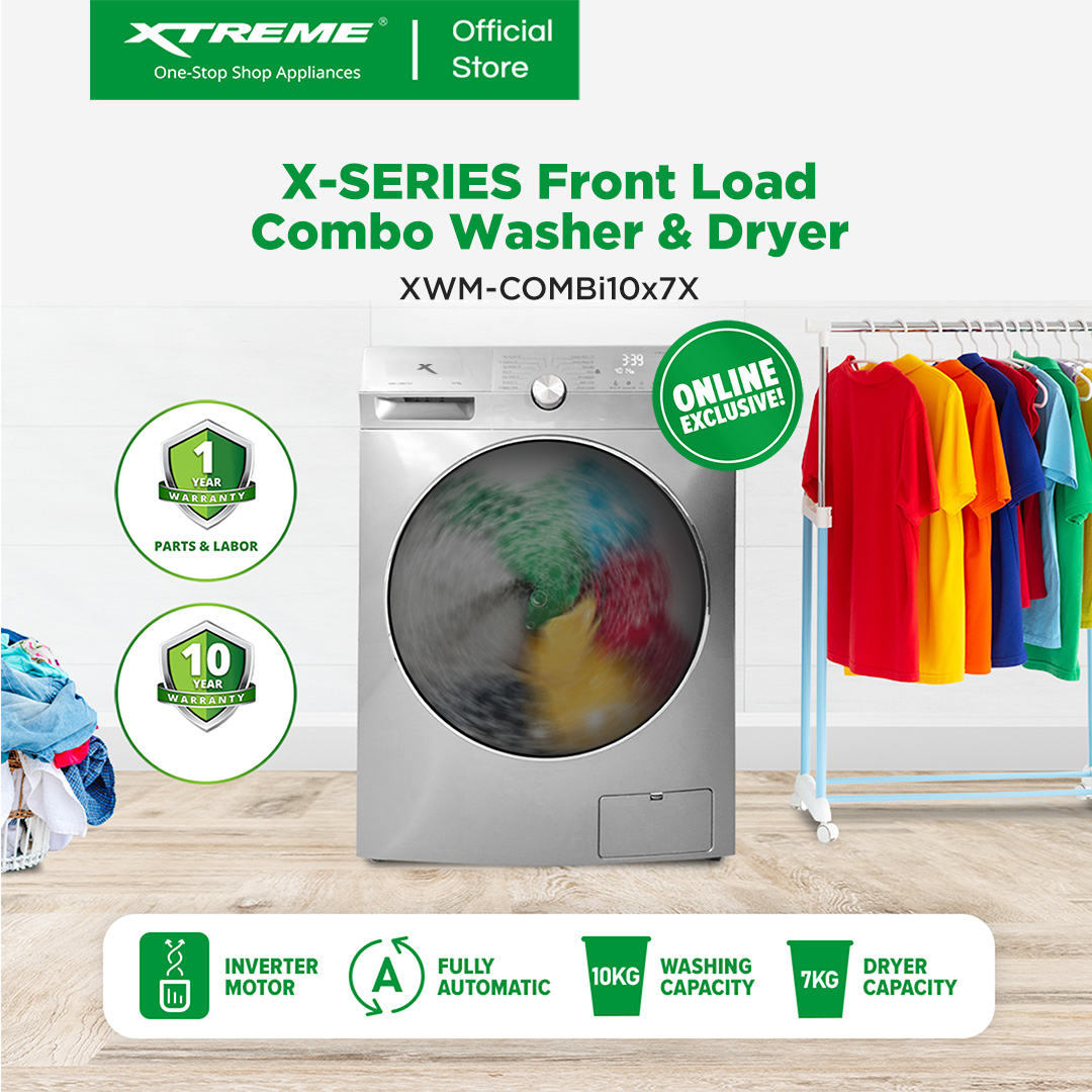 XSERIES 10KG Frontload Combo Washer & 7KG Dryer INVERTER (XWM