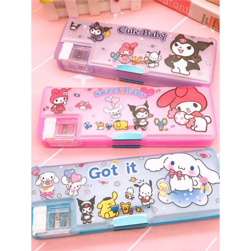 Sanrio Magnetic Hard Pencil Box Case (2 Compartments) Kuromi, My Melody ...