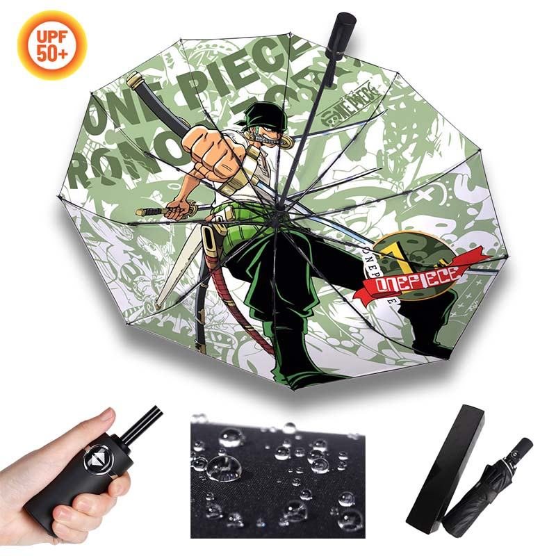 One Piece Anime Cartoon Sun Umbrella Automatic Folding UV Umbrellas