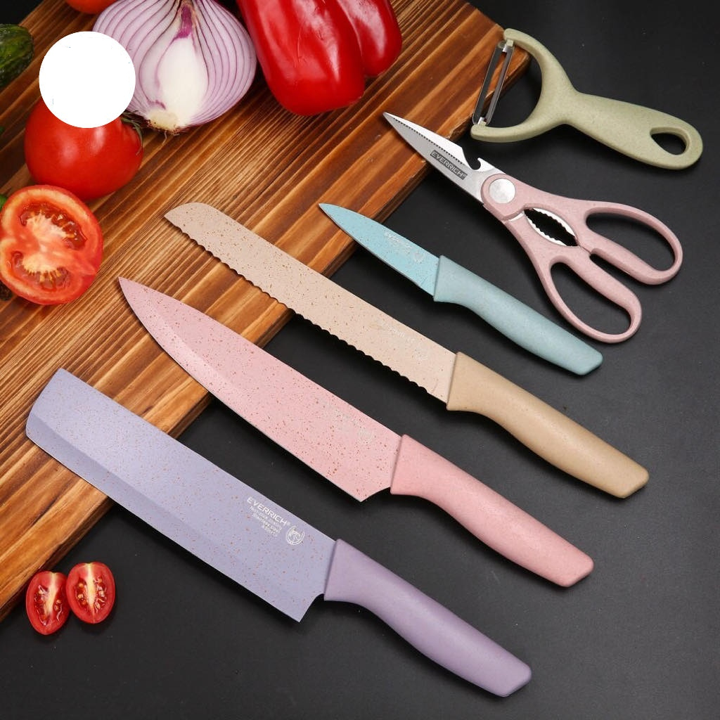 bea CORRUGATED KITCHEN KNIFE Stainless Steel Pastel Kitchenware Set ...