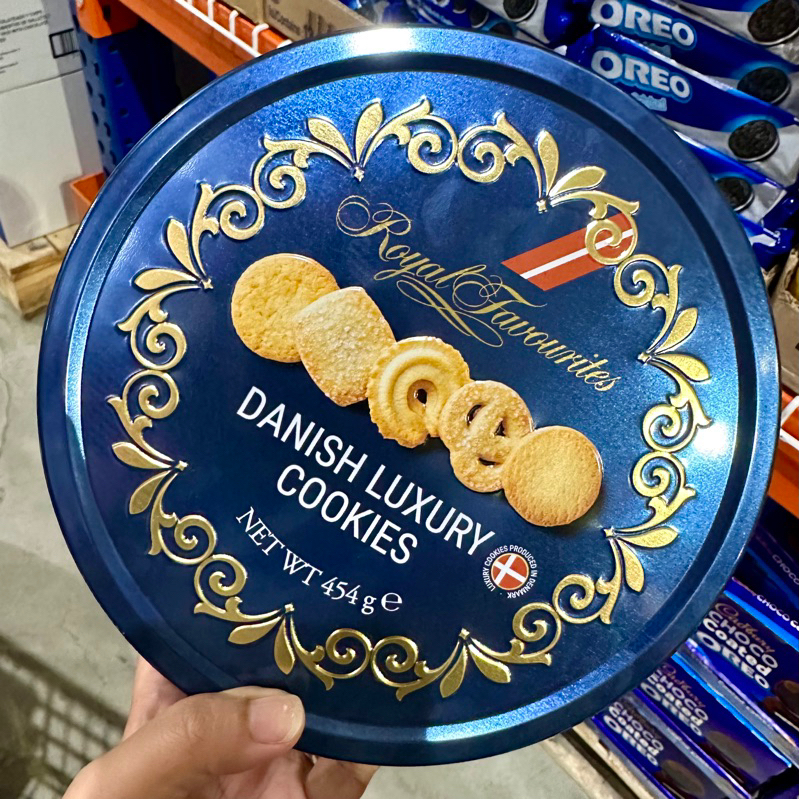 Jacobsens HYGGE Tin Can Butter Cookies 340g, Royal Favourites Danish Luxury Cookies 454g