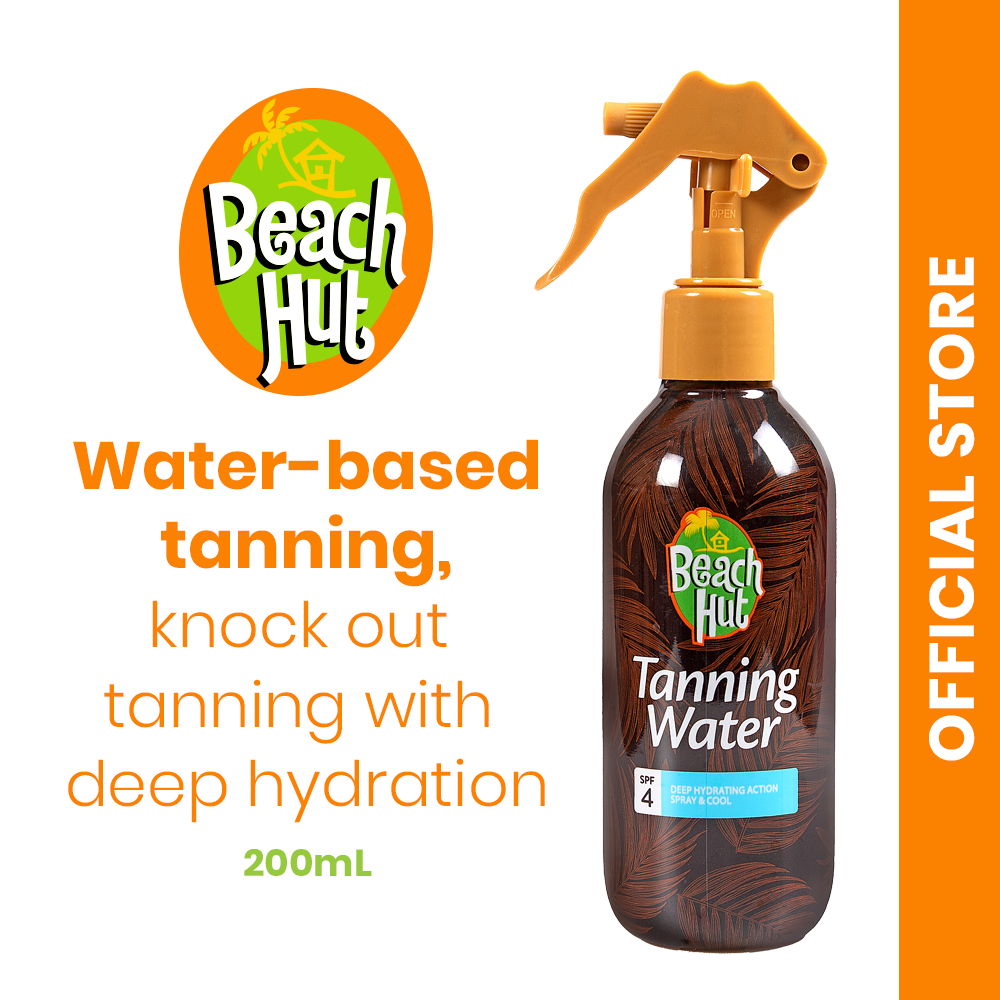 Beach Hut Sunblock Tanning Water Clear Spray Body Sunscreen SPF 4 200ml