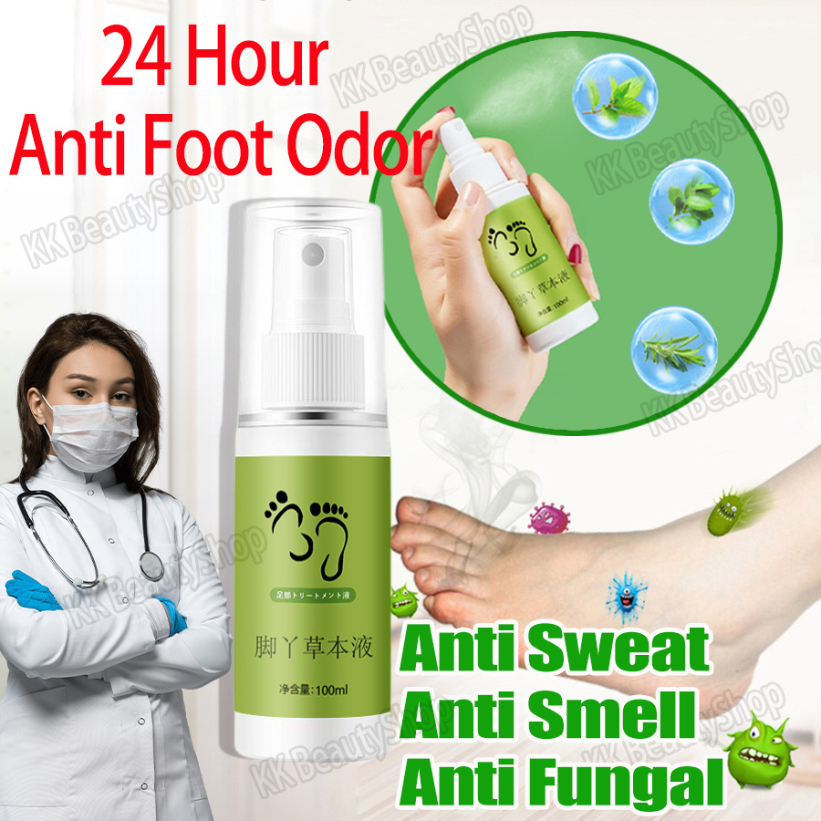 Herbal Foot Deodorant Spray Antibacterial Foot Odor Spray Anti Sweat