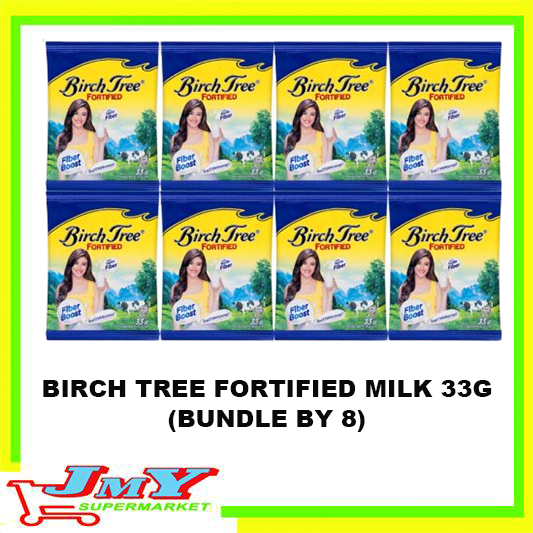 JMY BIRCH TREE FORTIFIED POWDERED MILK DRINK 33G (BUNDLE BY 8) Shopee