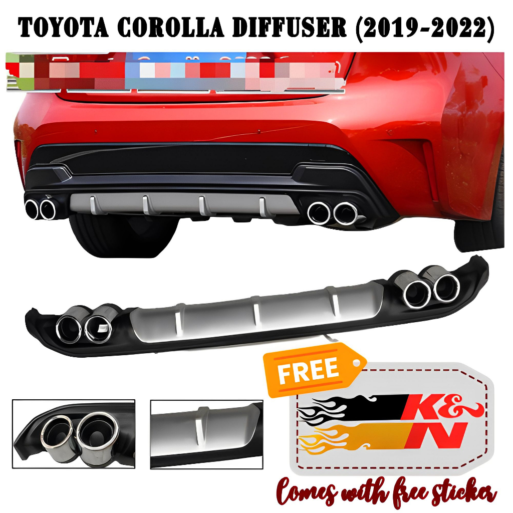 CPAO 2019 2020 2021 2022 TOYOTA Corolla Silver Car Rear Bumper ...