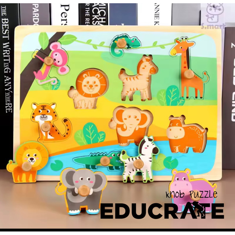 educratePH Large Knob Puzzle for Toddler Fine motor skill Montessori