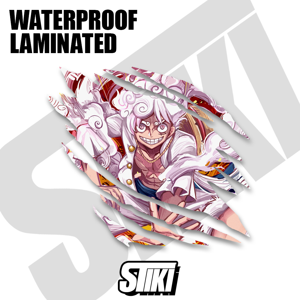 One Piece Luffy Scratch Kalmot Vinyl Sticker WATERPROOF | Shopee ...