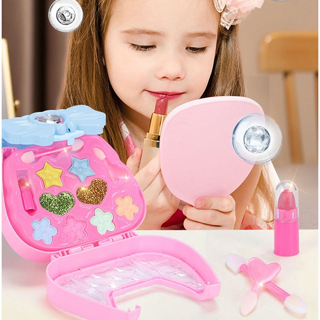 Kids Pretend PlayToy Girl Make up Set Gift Toys Eco-friendly Cosmetic ...