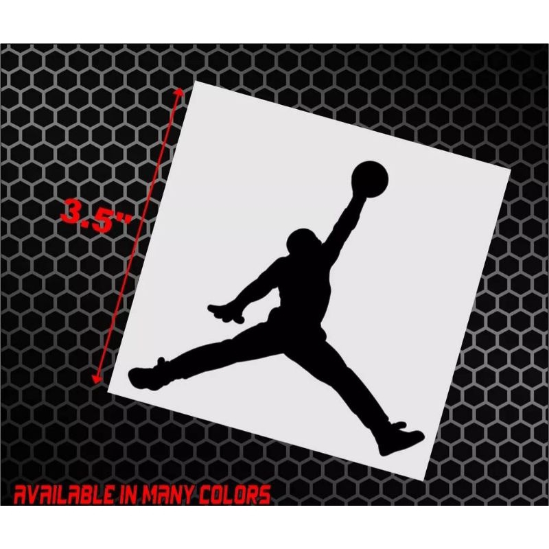 air jordan logo sticker single color diecut machine cut waterproof