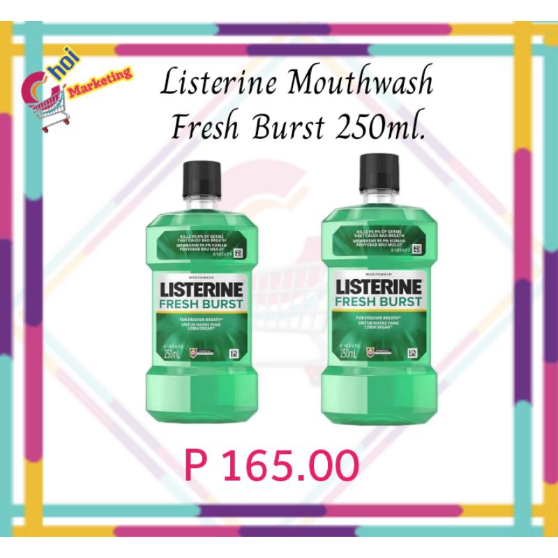 Listerine Mouthwash Fresh Burst 250ml Shopee Philippines