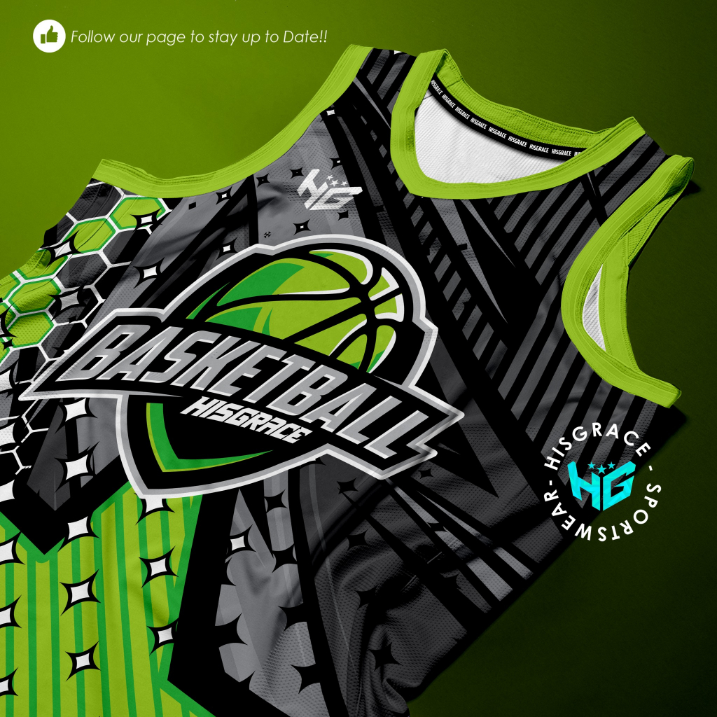 142 HG APPLEGREEN BASKETBALL CONCEPT JERSEY FULL SUBLIMATION JERSEY