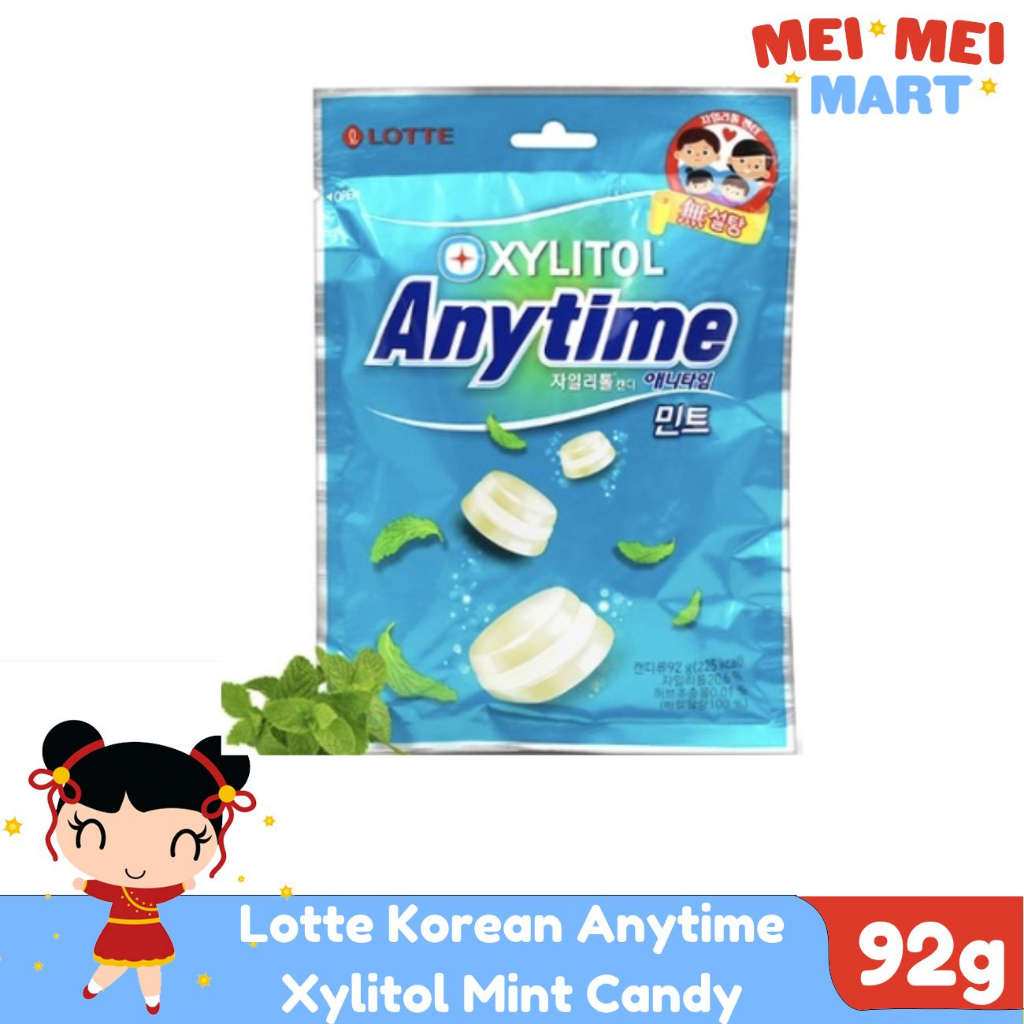 Lotte Korean Anytime Xylitol Mint Candy 92g Shopee Philippines
