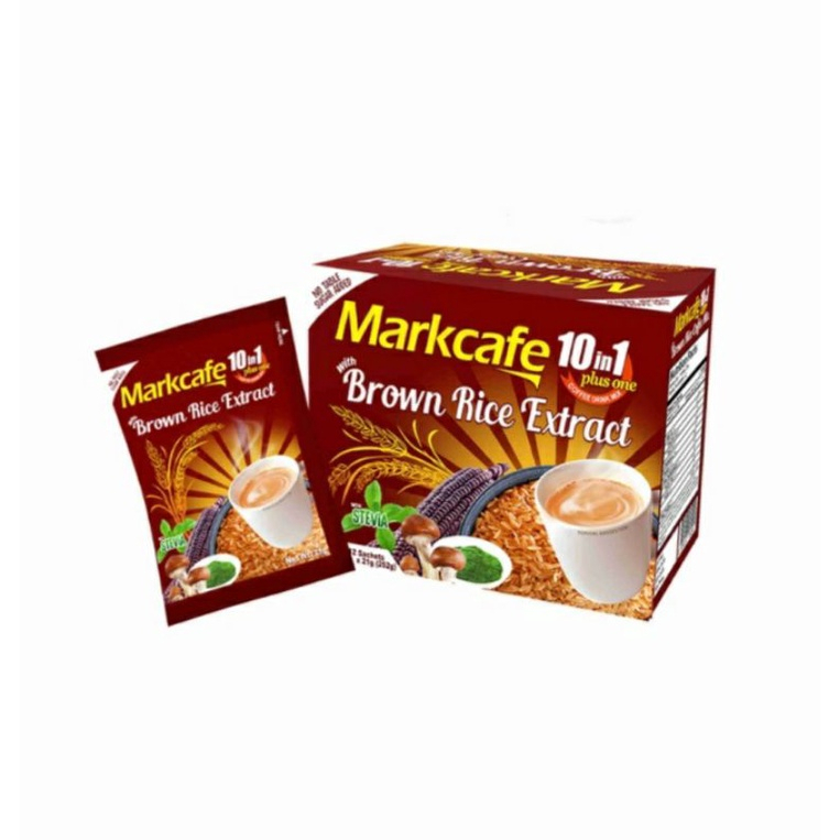 Markcafe 10 in 1 with Brown Rice Coffee Mix Herbal Coffee (12's 21g